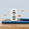 Fast Charging Protocol 65W PD Multi-port Fast Charger - PD And 3 USB Ports Adapter For All Phones Fast Charging. 