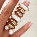 European Jewelry Christmas Gift Healing Stones with different stones for Women Men Crystal Natural Green Stone Ring. 