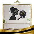 Girl Wooden Clock I The New Wooden Wall Clock Big Size I Wall Clock I Wooden Wall Clock I Wall clocks for bedroom I Wall Clocks for drawing room I Wooden Wall Clocks for bedroom. 