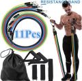 11(PCS) Power Exercise Resistance Band Set 5 in 1 Fitness Band Equipment for Men and Women. 
