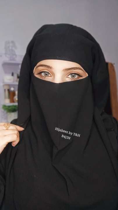 3-layer BIG SIZE FULL COVERAGE JAMATI HIJAB | Daraz.pk