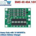 BMS 4S 40A Li-ion Lithium Battery Charger Protection Board 18650 BMS 14.8V 16.8V. 