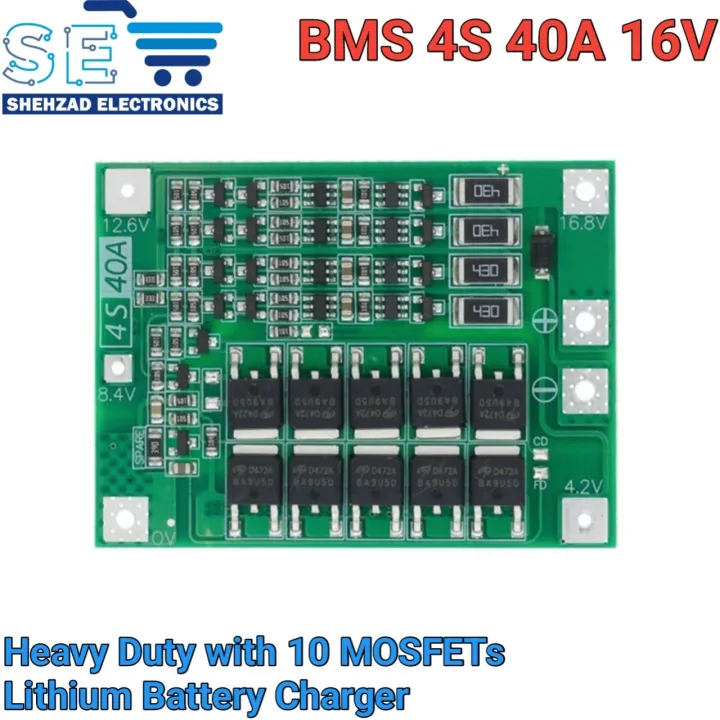 BMS%204S%2040A%20Li-ion%20Lithium%20Battery%20Charger%20Protection%20Board%2018650%20BMS%2014.8V%2016.8V%20-%20Image%202