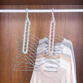 9-hole Space Saving Hanger Multi-functional Hanger Creative Rotating Folding Hanger Storage Shelf Saves Wardrobe Space Clothes Hanger. 