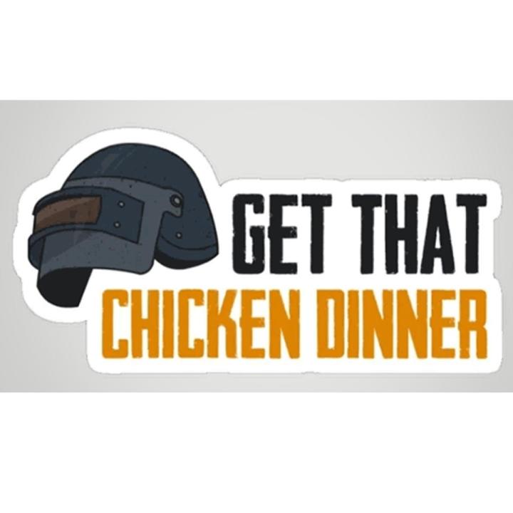 PUBG Stickers for Laptop - Aesthetic Art Stickers for mobile back, Laptop, dairy and for decorating your stuff and making them look more attractive - Chicken Dinner Stickers