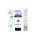 Pack of 3 Liv Skin Brightening Bundle - (For Men & Women) LivGlow Skin Brightening Cream, LivGlow Brightening Face Wash & SunLiv Sun Protection Cream. 