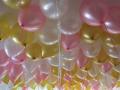 Happy birthday decoration set ( 1 x pink banner - 1 x gold curtain 6 feet length 3.5 feet width - 50 balloons white -pink & gold )- Birthday decorations- party decorations- wedding- bridal shower- pink theme set. 