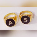 Alphabet A And S Golden High Quality Couple Ring. 