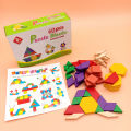 1 【Happier】 Puzzle Blocks Unlimited Wooden Toys 60Pcs For Kids 3Years Old Above. 