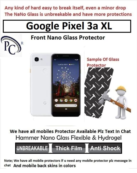 Google Pixel 3a XL - Screen protector - Best material - Hammer Nano Glass