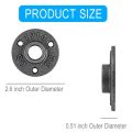 1 Inches Malleable Cast Iron Pipe Flange, Industrial Pipe Flanges for Threaded Black Pipes and Fittings 2 Pcs. 