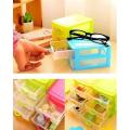 Mini Draw-Out Desk Storage Box Container Three Layers. 