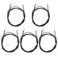 5pcs 1 Meter Waterproof Temperature Sensor Probe, Stainless Steel 10k 3950 NTC Thermistor Probe, Digital Temperature Transimitter Extension Cable,CPU Temperature Sensor,black&silver. 