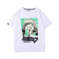 Anime Hatsune Miku Cotton T-shirt Cartoon Couple Print Short-sleeved T-shirt Women and Men Harajuku with Style Couple Loose. 