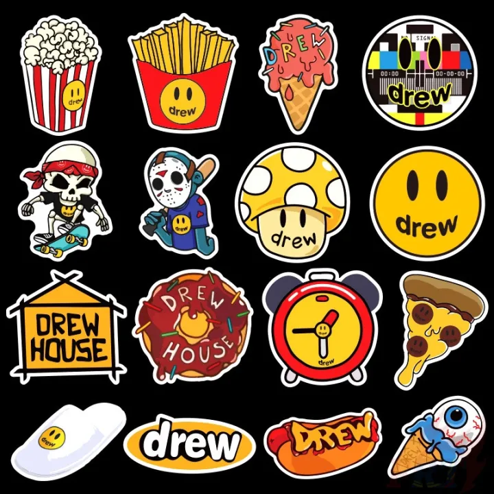 %E2%9D%89%20Drew%20House%20-%20Justin%20Bieber%20Fashion%20Brand%20Series%2001%20Stickers%20%E2%9D%89%2050Pcs/Set%20Waterproof%20DIY%20Decals%20Doodle%20Stickers%20-%20Image%204