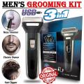 Original ( 3 in 1 ) 6333 , 6331 Electric Shaver / Hair Clipper / Nose Trimmer / USB Charging / Rechargeable Men’s Body Hair Removal Machine / Grooming Kit / Professional Best Trimming Shaving Machine For Men ( Proper Checking Before Sending ). 