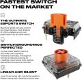FNATIC STREAK65 - Compact RGB 60 Gaming Mechanical Keyboard - Speed Switches - 65% Layout (60 65 Percent)- Low Profile - Esports Keyboard (US Layout, QWERTY). 