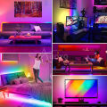 Auoyo WS2812b LED String Light Christmas Lights Intelligent APP Control Magic Decoration Racing Lighting Belt Wall Decoration Indoor Outdoor Strip Fairy Lights for Garden Christmas Party Holiday Decoration . 