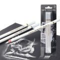 3 Pcs White Sketch Charcoal Pencils Soft/Medium/Hard White Charcoal Wooden Pencils for Artist Drawing Sketching Blending 24BB. 