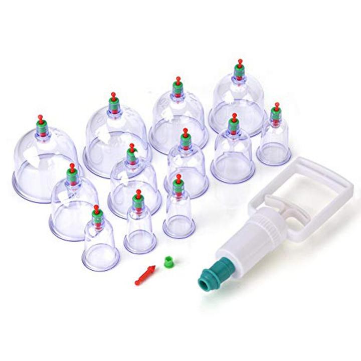 Hijama Kit 12pcs | Hijama Cups | Cupping Therapy kit | Plastic Cups Kit with Pump | Hijama | Free Shipping