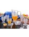 New Design fish style 7 Pcs Set (6 Glass 1 Jug Set) For Water or Juice Drinking. 