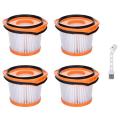 4 Pack Replacement Filter for Shark Wandvac System WV360 WS620 WS630. 