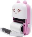 Pocket Inkless Mini Printer - 12 x Sticky Paper Roll & 12 x Thermal Paper Roll - Thermal Portable Bluetooth Wireless Mini Printer For Kids - For Photo, Picture, Office Receipt, Label Note, QR Code - Compatible With IOS & Android - Pink & Blue. 