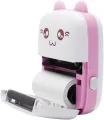 Pocket Inkless Mini Printer - 15 x Sticky Paper Roll & 15 x Thermal Paper Roll - Thermal Portable Bluetooth Wireless Thermal Printer For Kids - For Picture, Office Receipt, Label Note, QR Code - Compatible With IOS & Android - Blue & Pink. 