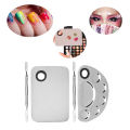 Makeup Mixing Palette Stainless Steel Cosmetic Palette Professional Nail-Art Palette with Spatula Tool. 