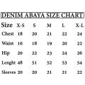 Tarseel - Front Buttoned Denim Abaya - Front Open Stylish Flare Abaya Jeans Abaya For Women. 