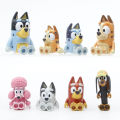 8pcs/set Bluey Family Kawaii Animal The Bluey Bingo Action Toys PVC Figures Cute Cartoon Dog Movable Doll Bingo Dog set Education toys Children's toys Gift. 