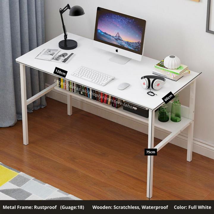 Kids Study Desk Table for computer Gaming Homework use desk with metal frame 20 Guage Strong , wooden top