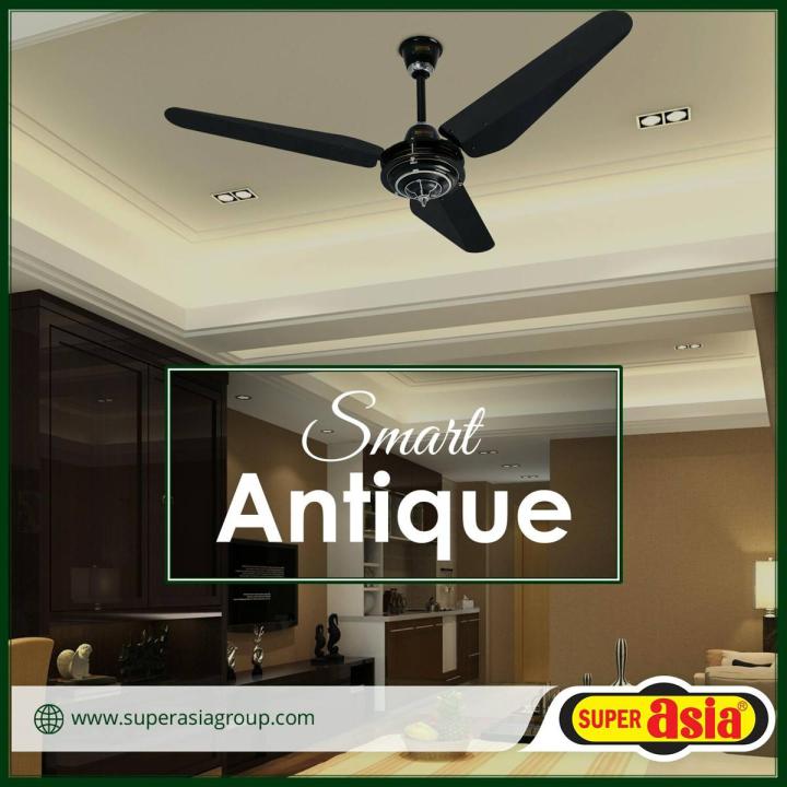Super Asia Ceiling Fan Smart Antique AC-DC Inverter Fan 56 Inch Remote Control Option Brand Warranty​