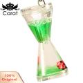 Carat Sand Timer Key Ring Portable Liquid Hourglass Keychain with Metal Car Key Ring Holder Diy Backpack Decoration Pendant Ornament Birthday Gift. 
