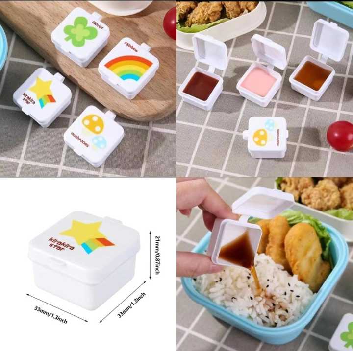 Set of 4 Cots and Cuddles Small Sauce Holders for Bento Lunches – Fun ...