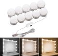 Vanity Light LED Bulbs for Makeup Mirror Stand  10 Bulbs with 3 Light Modes. 