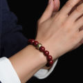 Natural Mineral Cinnabar Bracelet Guardian Amulet Bracelet Original Stone Crysta Runrui. 
