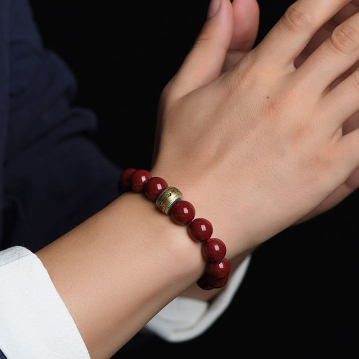 Natural Mineral Cinnabar Bracelet Guardian Amulet Bracelet Original Stone Crysta Runrui