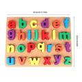 ABC SMALL ALPHABET Puzzle Toys,Finishes Child-safe Materials Lower Case Alphabet Wooden Chunky Raised Fancy Intelligence Educational Toy Learn colors Jigsaw for Children Kids. 