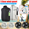 Cooling Vest Ice Fan Vest Heat Resistant Air Conditioner Clothes Breathable Wearable Cooling Fan Vest for Summer Camping Fishing. 