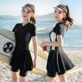 for Women 2024 New Womens Swimming Suit Slightly Girl Covering Meat One piece Conservative Large Size Fat mm Soaking in Hot Springs. 