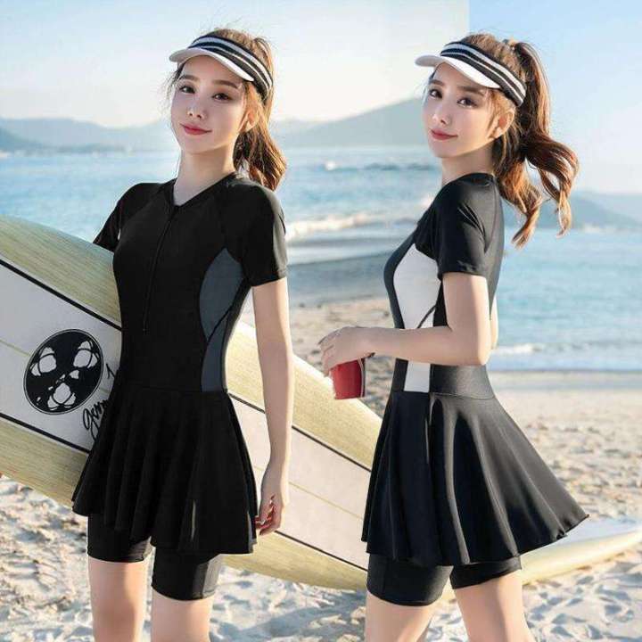 for Women 2024 New Womens Swimming Suit Slightly Girl Covering Meat One piece Conservative Large Size Fat mm Soaking in Hot Springs
