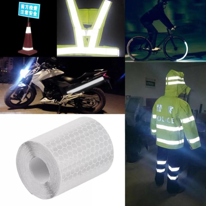 5cm X 150cm White Safety Mark Reflective Tape Stickers Car Styling SelfAdhesive Warning Tape Automobiles Motorcycle Reflective Film