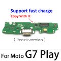 New For Motorola Moto G7 Power G6 G7 Play USB Charging Port Mic Microphone Dock Connector Board Flex Cable. 