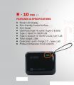 Cherry Tech Mini Power Bank (ATM card Size 10,000MAh) 22.5W fast Charging Built in Cable supermestic  Power Bank. 