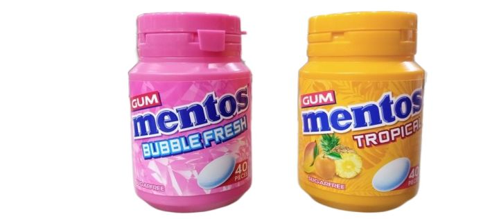 Mentos White Chewing Gum Sweet Mint Sugar Free 38pcs (Imported)