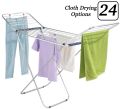 Folding Cloth Dryer Stand - Silver. 