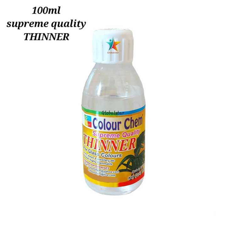 Colour Chem Best Quality Thinner Plus Shiner for Glass Colors Wash and Mixing, Gems, Jewels,& Jewellery Color Etc, 100ml Bottle