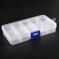 box with compartments-1 x 10 Compartment Plastic Storage Box-Transparent. 