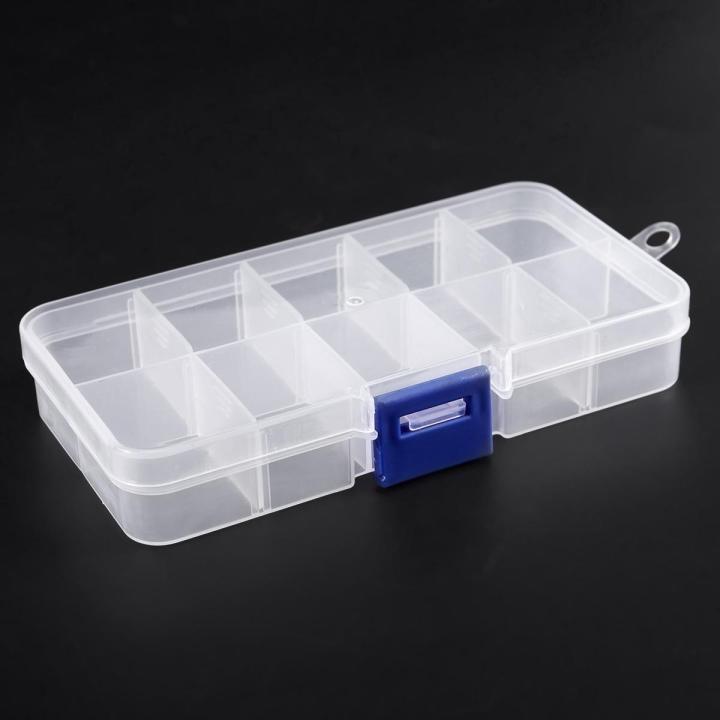 box with compartments-1 x 10 Compartment Plastic Storage Box-Transparent